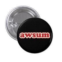Awsum Lolcat Speak Flair Pinback Button
