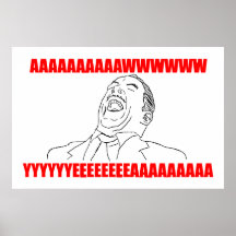 awwww yeah rage comic lol rofl poster
