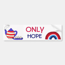 AX- Only Hope Tea Party Bumper Sticker