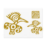 Aztec Ancient Birds! Ancient Cultures Designs! Post Card