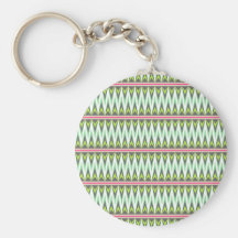 Aztec Andes Tribal Mountains Chevron Zig Zags Key Chain