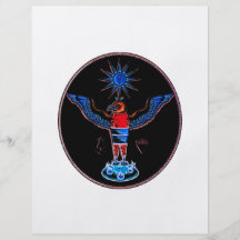 aztec black style eagle sun symbols pagan design.p flyers