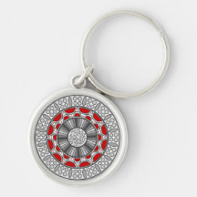 Aztec Meets Alien Keychain