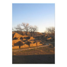 aztec ruins in the morning and spring personalized invites