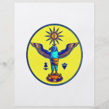 aztec style eagle sun symbols pagan design.png personalized flyer