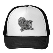 aztec warrior mesh hat