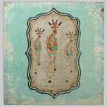 Azure & Amber Giraffes Napkin napkins