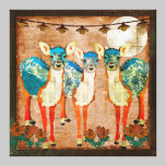 Azure Deer Moonlight Garden  Canvas Art canvas prints