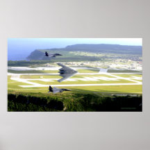 B2 Stealth with F15 Escort Print