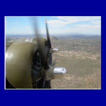 B-17 Flying over Arizona postcards