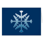 B-52 Aircraft Snowflake Greeting Card
