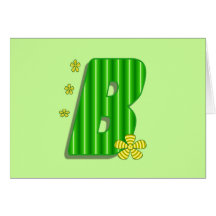 b green monogram card