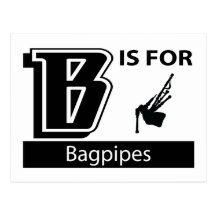 B Is For Bagpipes Postcards