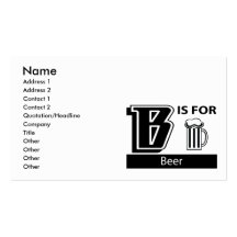 B Is For Beer Business Cards