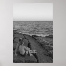 B&W_Jetty_Galveston Posters