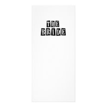 B&W Retro Stamp - The Bride Rack Card
