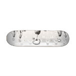 B&W X-Ray Skeletons Afternoon Stroll Skateboard Deck