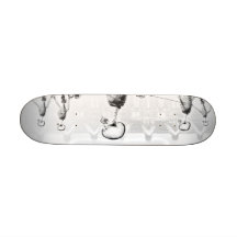 B&W X-Ray Skeletons Afternoon Stroll Skateboard Deck