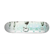 B&W X-Ray Skeletons Afternoon Stroll Skateboard