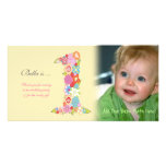 Babies 1st Birthday Thank You Photo Card photo cards