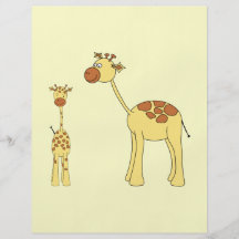 Baby and Adult Giraffe. Flyers