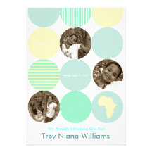 Baby Blue Circles Custom Invite