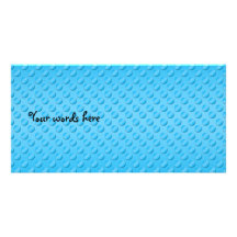 Baby blue polka dot pattern customized photo card