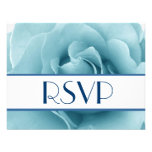 Baby Blue Rose and White Wedding Template Invite