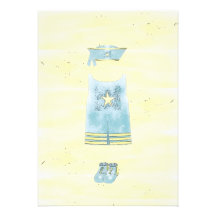 Baby Blue Sailor Boy Personalized Invitations