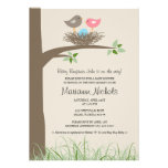 Baby Boy Bird's Nest Baby Shower Announcements