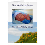 Baby Boy Birth Annoucement Baby Photo Cards Custom