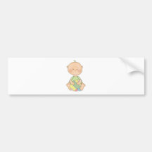 baby boy holding easter egg bumper stickers