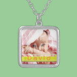 baby boy photo necklace with name necklaces