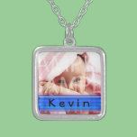 baby boy photo necklace with name necklaces