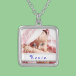 baby boy photo necklace with name necklaces