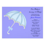 Baby Boy Shower, Cute Baby Umbrella with Gifts, Personalized Invitations