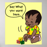 Baby Cartoon to Personalise - Poster