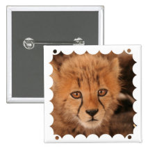 Baby Cheetah Square Pin