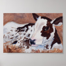 Baby Cow aceo Print