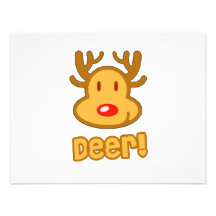 Baby Deer Cartoon Invitation
