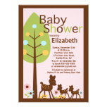 Baby Deer Twins Girl Baby Shower Invitation
