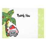 Baby Elephant Christmas Cutie Thank You Note Personalized Invitations