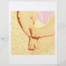 Baby Feet Baby Shower Flyer Design