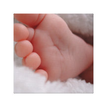 Baby Footprint Wrapped Canvas Canvas Prints