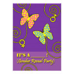 Baby Gender Reveal Party Invitation, Butterflies