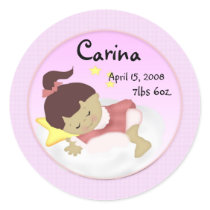 Baby Girl Announcement Stickers stickers