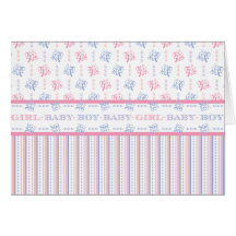 Baby Girl Baby Boy Equal Joy Gender Reveal Party Greeting Cards