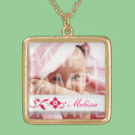 baby girl photo necklace with name necklaces