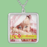 baby girl photo necklace with name necklaces