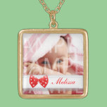baby girl photo necklace with name necklaces